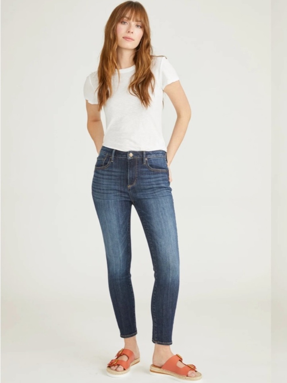 Driftwood Jackie High Rise Skinny Jeans Dark Wash Size 26